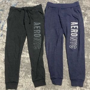 Mens Aeropostale 2 pairs Sweat Pants Joggers